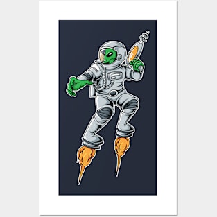 Alien Astronaut Posters and Art